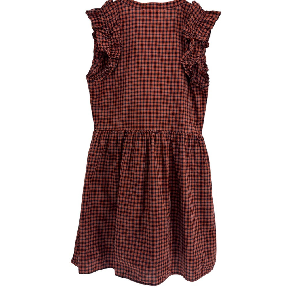 Nation LTD Tegan Ruffle Sleeve Mini Dress V‎ Neck Button Front Coral XS Pockets - Picture 4 of 12